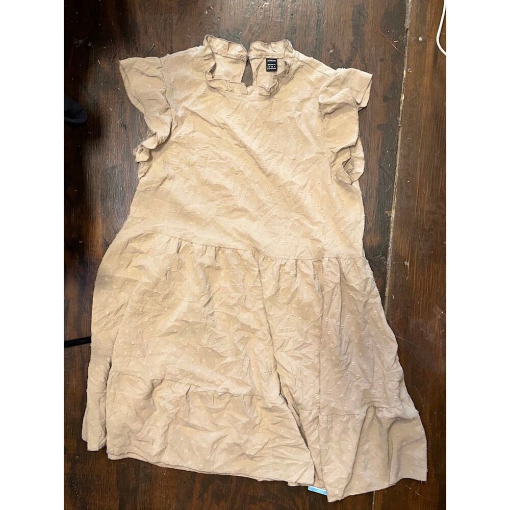 Tan Shein High Neck Dress Size Medium